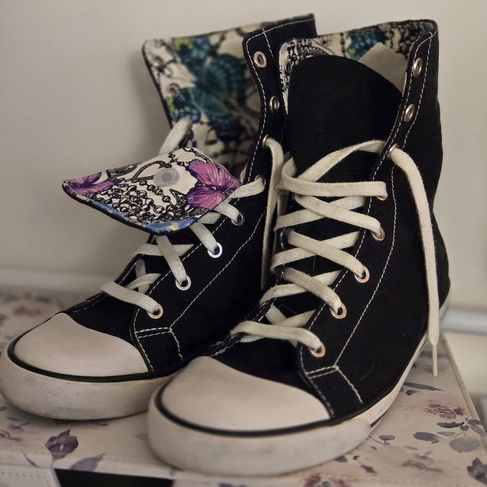 Coach x Converse Bonney Black Sz 9.5 B EUC - Picture 2 of 13
